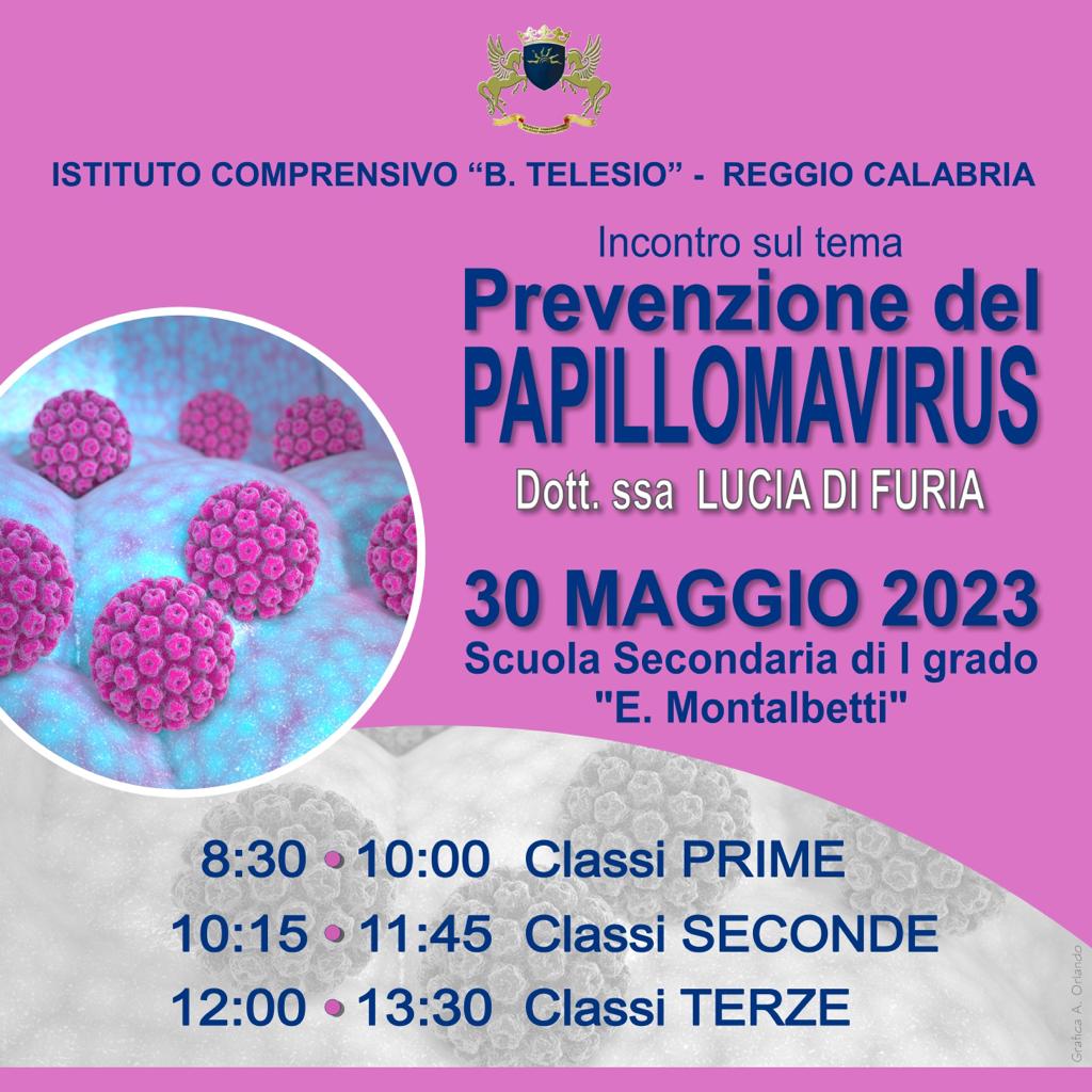 Locandina incontro Prevenzione Papillomavirus 30 maggio 2023